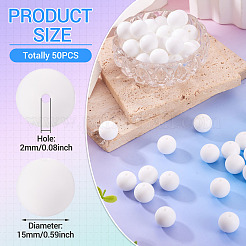 50шт пищевые экологически чистые силиконовые бусины&nbsp;SIL-TA0002-89A