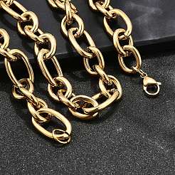 Ионное покрытие(ip) 304 нержавеющая сталь цепочка ожерелья мать и сын&nbsp;LS-NJEW-M115-01