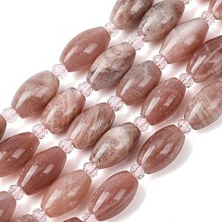 Натуральный Sunstone бисер пряди&nbsp;G-G453-C06-8x13mm