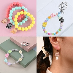 20шт 10 цвета окрашенные распылением бусины из сплава&nbsp;FIND-CJ0002-45