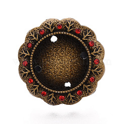 Основание чашки с кольцом из цветочного сплава и железных страз с вращающимся подносом&nbsp;MAK-T012-03AB