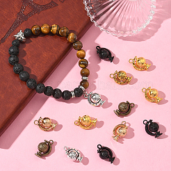 36 шт. 6-х цветные подвески из сплава теллуриона в тибетском стиле&nbsp;TIBEP-SC0003-31