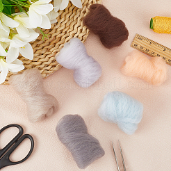 18 шт. 6-х цветная шерстяная ровница своими руками&nbsp;DIY-SP0005-70B