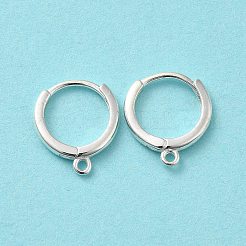 925 серебряная фурнитура для сережек-обручей-обручей&nbsp;STER-K174-15B-S