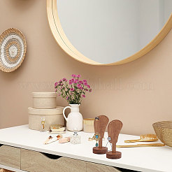 2 шт. настольный органайзер для сережек из дерева в форме уха для ювелирной витрины&nbsp;ODIS-CA0001-32B