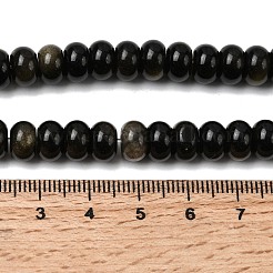 Естественный золотистый отлив обсидиан бисер пряди&nbsp;G-A280-A15-02