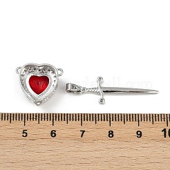 Комплекты подвесок из латуни с микропаве из кубического циркония&nbsp;KK-S507-18P