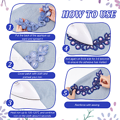 Аппликации из горного хрусталя с цветочным узором&nbsp;AJEW-FG0002-40C