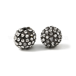 Бусины из сплава и страза&nbsp;RB-A034-10mm-A01B