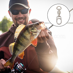 40 шт. 8 стиля быстросъемных рыболовных зажимов из латуни и нержавеющей стали 304&nbsp;FIND-GO0001-20