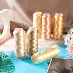 6 рулон ниток для вышивки из полиэстера 6 цветов&nbsp;OCOR-TA0003-14A