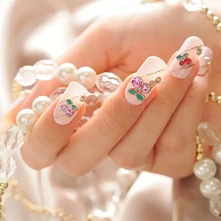 48 шт. 12 стиля кабошонов из вишневого сплава со стразами&nbsp;MRMJ-FH0001-29