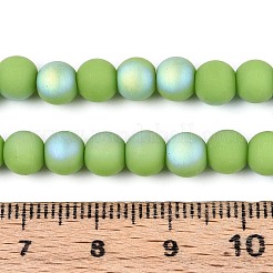 Нити из матовых непрозрачных стеклянных бусин&nbsp;LS-GLAA-T032-P6mm-MBB06