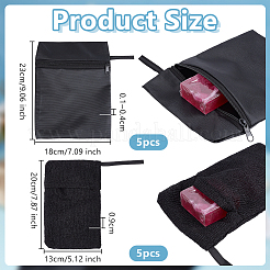 10 шт. 2 стильных водонепроницаемых сумки из ткани Оксфорд и нейлона на молнии&nbsp;ABAG-OC0001-17