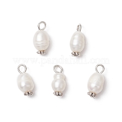 10 шт. 2-х цветные подвески из натурального культивированного пресноводного жемчуга с рисом PALLOY-JF03922