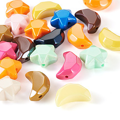 20шт 2 стиля непрозрачные акриловые бусины&nbsp;OACR-TA0002-98