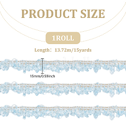 15 ярд полиэстеровой кружевной отделки&nbsp;SRIB-PH0001-57A