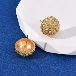 Серьги-гвоздики с текстурированной латунью&nbsp;EJEW-A143-02C-G