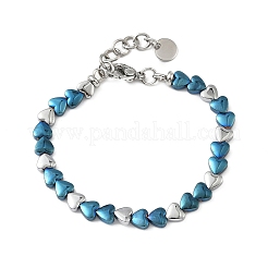 Браслеты-цепочки из искусственного гематита в форме сердца для женщин&nbsp;BJEW-Z148-07P-01