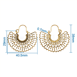 Серьги-кольца из чешского сплава в стиле ретро&nbsp;LS-EJEW-TAC0003-03AG