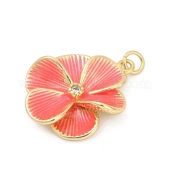 Латунные подвески с кубическим цирконием и эмалью&nbsp;KK-U062-42G-01