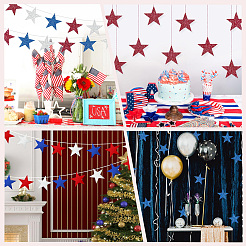 80 шт. бумажные блестящие звезды для украшения стены&nbsp;AJEW-SP0001-13