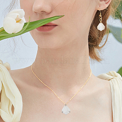 4 шт. 4 стиля подвески из латуни с ракушками&nbsp;KK-GO0001-66