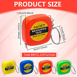 88 шт. двухцветные пластиковые рулетки из полипропилена&nbsp;TOOL-WA0001-01