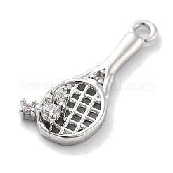 Подвески из латуни с покрытием из прозрачного кубического циркония&nbsp;KK-M102-17P-A