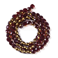 Стеклянные бусины с гальваническим покрытием &nbsp;EGLA-Q128-02A-FP03