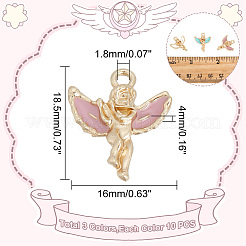 30шт 3 цвета сплава эмалевые подвески&nbsp;ENAM-HY0001-22