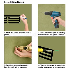 Модная железная вешалка для медалей&nbsp;ODIS-WH0037-440