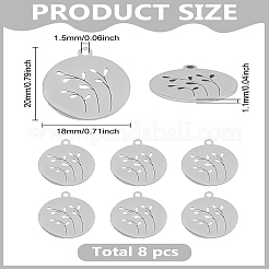 8 шт. подвески из нержавеющей стали 201&nbsp;STAS-LP0003-52