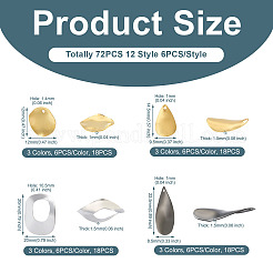 72шт 12 латунные подвески&nbsp;FIND-SW0001-24