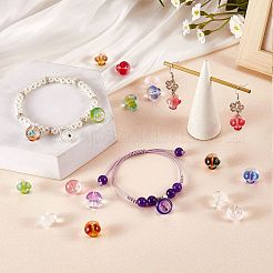 96шт 8 цвета прозрачные стеклянные бусины&nbsp;GLAA-SZ0001-92