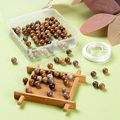 100шт 8мм натуральные круглые бусины мукаит&nbsp;DIY-LS0002-57