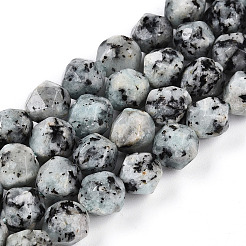 Окрашенные натуральные кунжутные нитки из бисера яшмы&nbsp;G-T139-8mm-47J