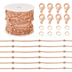 Наборы для самостоятельного изготовления ожерелий/браслетов из витых цепей из латуни&nbsp;DIY-TA0011-41