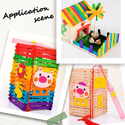 10 набор деревянных палочек для поделок&nbsp;DIY-CN0003-32A