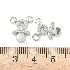 Латунные микропаве прозрачные кубические циркониевые подвески&nbsp;KK-P342-10P