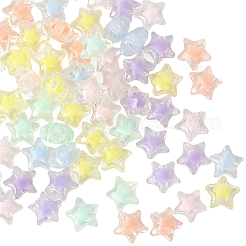 120шт 6 цвета прозрачные акриловые бусины&nbsp;TACR-SC0001-49