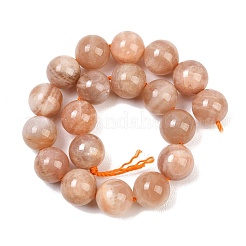 Натуральный Sunstone бисер пряди&nbsp;G-G342-A02-10.5mm