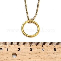 Двухслойные ожерелья с подвеской из нержавеющей стали 304 для женщин и мужчин&nbsp;LS-NJEW-Q028-03G