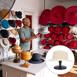 Деревянная вешалка для шляп в форме купола&nbsp;ODIS-WH0086-074