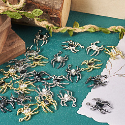 24 шт. подвеска в виде паука из двухцветного стекла&nbsp;FIND-TA0003-07