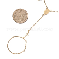 Женские браслеты из нержавеющей стали 304 с натуральным черным агатом&nbsp;BJEW-JB13004-02