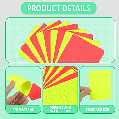 2 шт. ПВХ пластиковая карточка футбольного судьи&nbsp;AJEW-WH20121-16