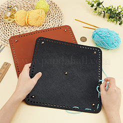 2 шт. 2 цвета pu кожа квадратная сумка гвоздь дно&nbsp;DIY-WR0001-84