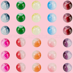 300 шт. 10-цветные потрескавшиеся бусины из искусственного нефрита&nbsp;DGLA-LT0001-05