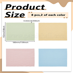 8 шт. салфетка из микрофибры 4 цветов для протирки очков&nbsp;AJEW-LP0012-19